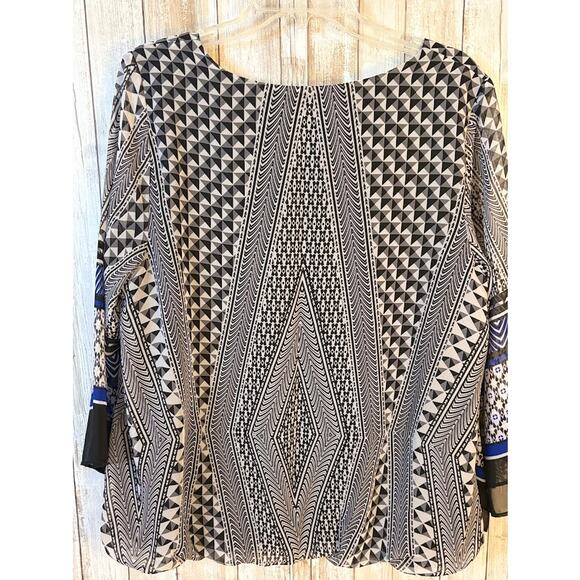 Alyx Abstract Geometric Print Blouse - Size 0X - Picture 8 of 10